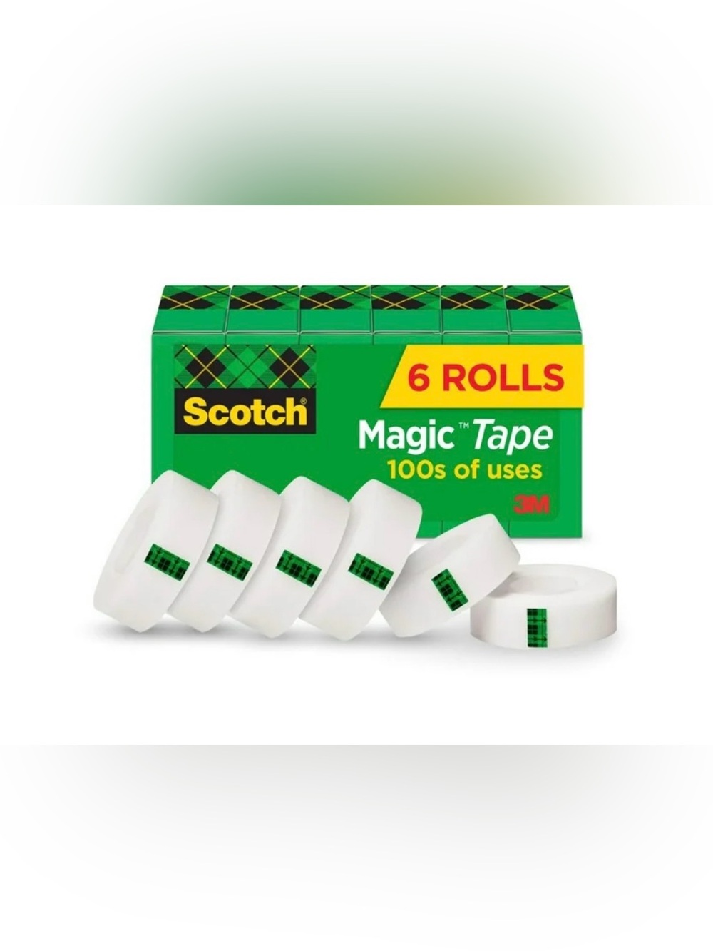Scotch Magic Tape, White - 6 Rolls
